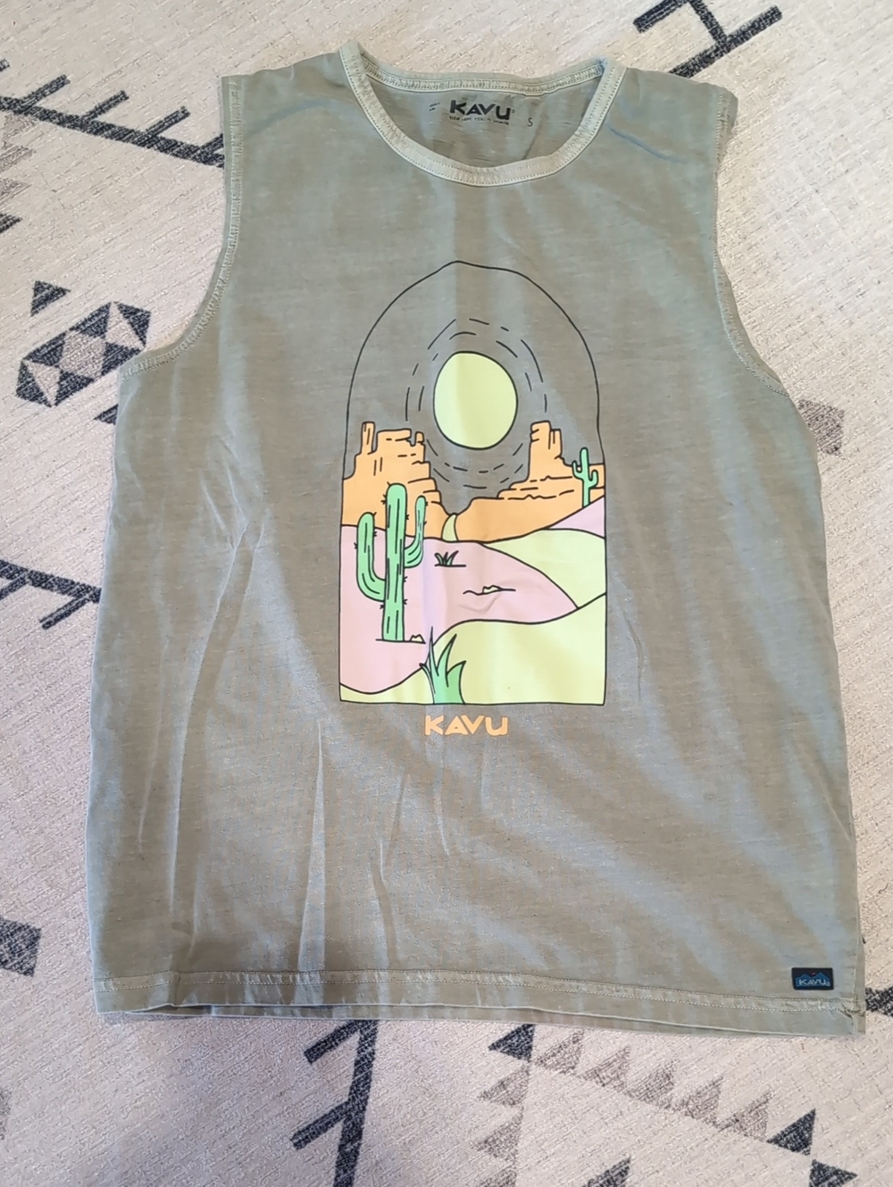 Kavu Kids Olive Graphic Desert Tank Top